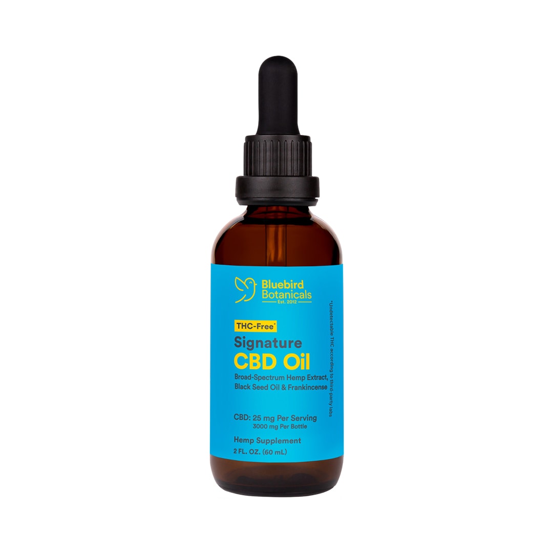 Bluebird Botanicals, Extra Strength Signature CBD Oil 25mg, Broad Spectrum THC-Free, 2fl oz, 3000mg CBD Bluebird Botanicals, Extra Strength Signature CBD Oil 25mg, Broad Spectrum THC-Free, 2fl oz, 3000mg CBD