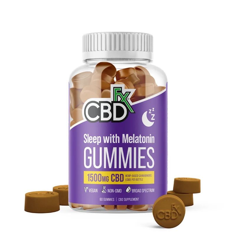 CBDfx, CBD Gummies for Sleep with Melatonin, Broad Spectrum THC-Free, 60ct, 1500mg CBD CBDfx, CBD Gummies for Sleep with Melatonin, Broad Spectrum THC-Free, 60ct, 1500mg CBD